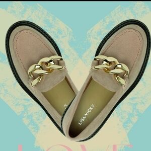 NEW Lisa Vicky Nordstrom Platform Lugg Sole Sueded Loafers Tan 9.5 Pep-V
